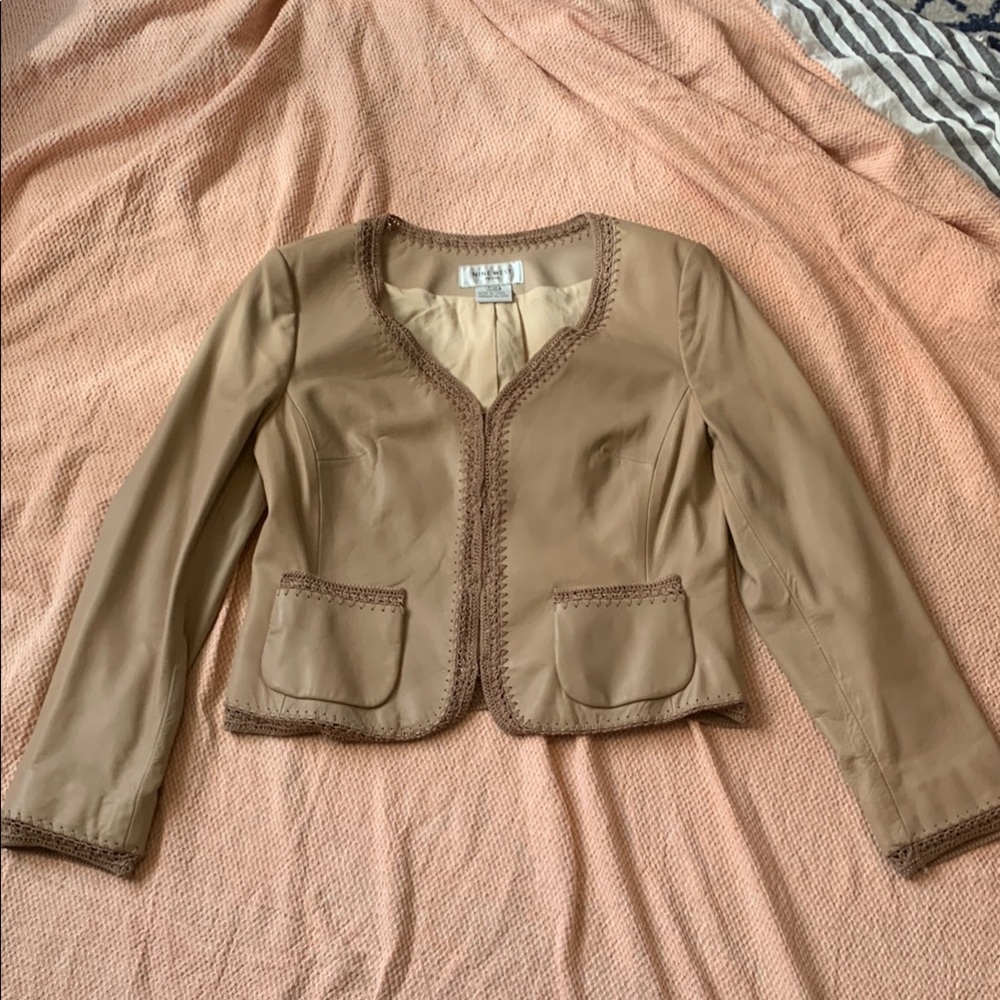 Nine West Leather Blazer Jacket Size P/M